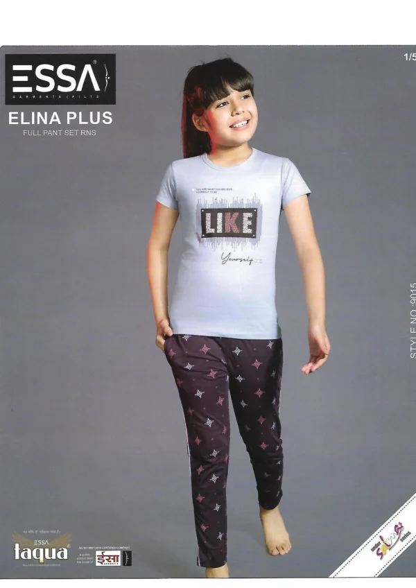 ESS-ELIPL-4 Essa Elina Plus Girls' Nightwear - Pattern 4