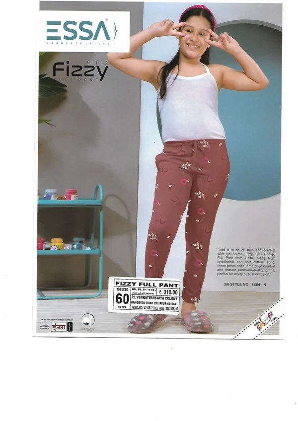 ESS-FIZZ-6 Essa Fizzy Girls' Full Pants - Pattern 6