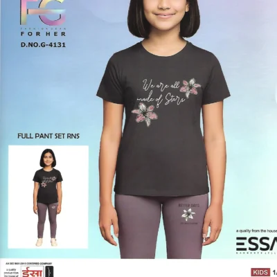 ESS-G4131-3 Essa G-4131 Tencel Full Pant Set - Pattern 3