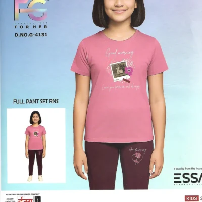 ESS-G4131-4 Essa G-4131 Tencel Full Pant Set - Pattern 4