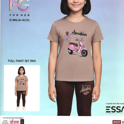 ESS-G4131-6 Essa G-4131 Tencel Full Pant Set - Pattern 6