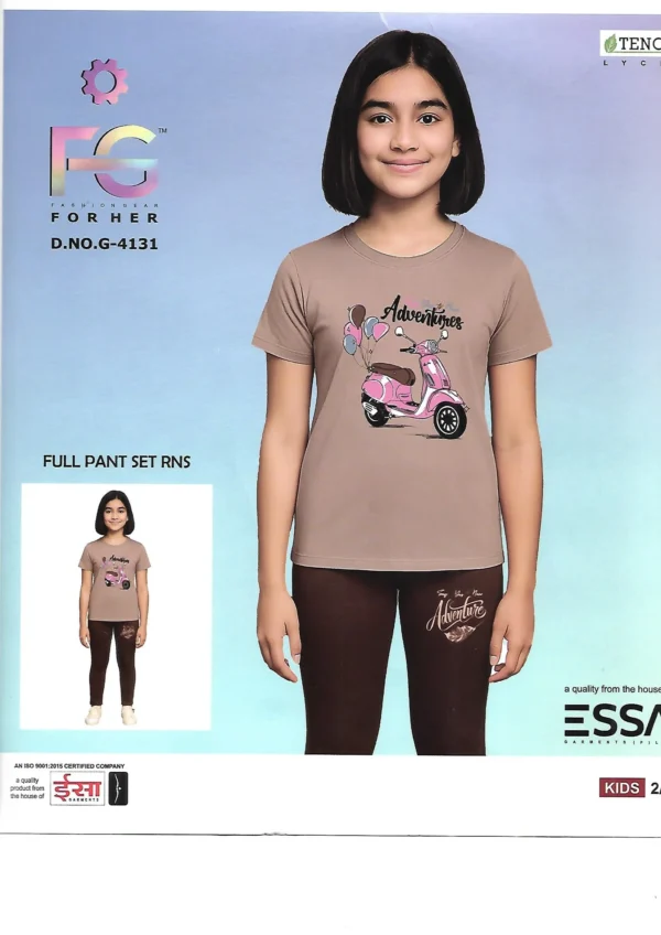 ESS-G4131-6 Essa G-4131 Tencel Full Pant Set - Pattern 6