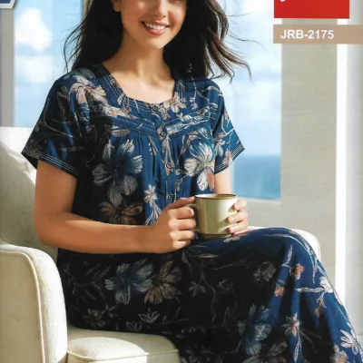 JRB-2175-XL-BL-1349 Juliet JRB-2175 Floral Nightdress - Blue