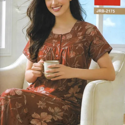 JRB-2175-XL-MR-1349 Juliet JRB-2175 Floral Nightdress - Maroon