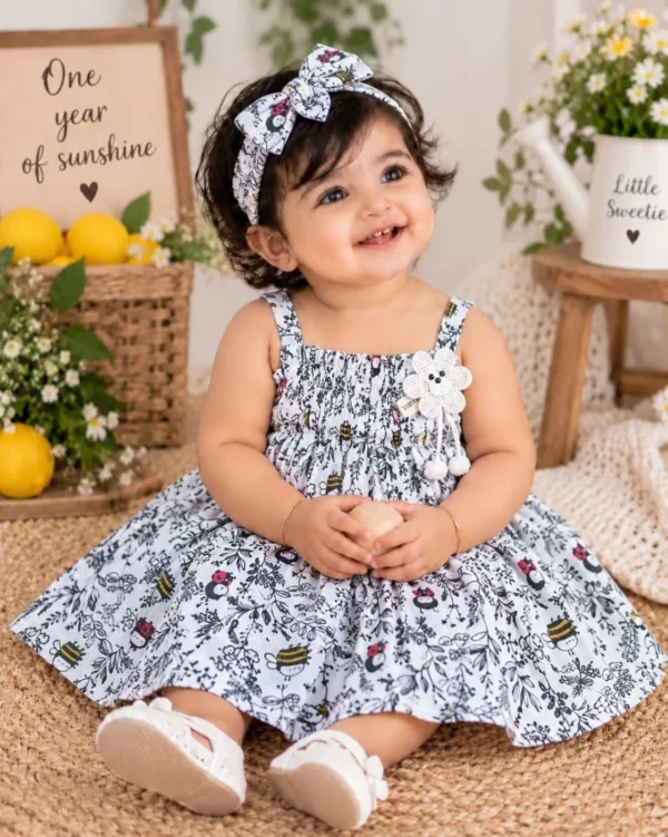 Muslin Cotton Frock Honey Boon Kids – Muslin Cotton Frock Honey