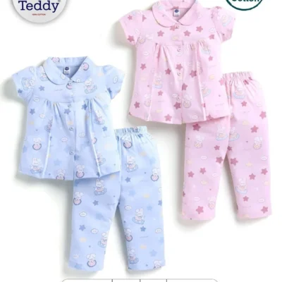 4334-pink-14-16-18 Teddy Girls Night Suit – Design 4334