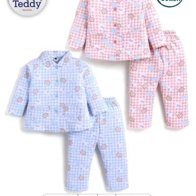 4348-pink-14-16-18 Teddy Girls Night Suit – Design 4348