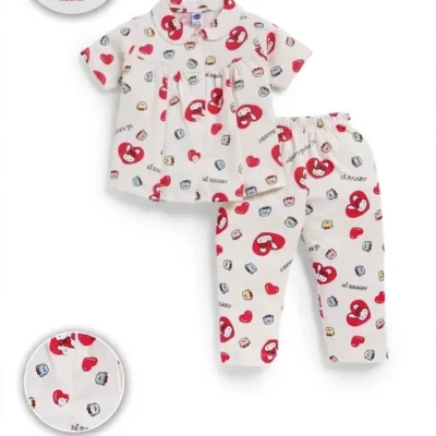 4360-white-14-16 Teddy Girls Night Suit – Design 4360